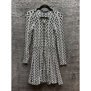 INC International Concepts Jacquard Mini Sweater Dress Multicolor Womens‎ Size M